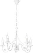 Luster na reťazi DONATO 5xE14/40W/230V biela