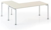 Rohový kancelársky stôl PRIMO SQUARE, 180x180 cm, breza