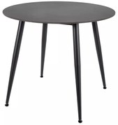 Okrúhly jedálenský stôl RION 90 cm s keramickou doskou, čierny mramor