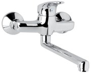 Mereo Mereo, Drezová nástenná batéria, Sonáta, s ramienkom plochým rovným 250 mm, chróm, MER-CB30201N