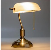 Brilagi - Stolná lampa BANK OFFICE 1xE27/60W/230V mosadz/biela