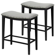Čalúnené barové stoličky 2 ks, sivé