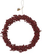 Ib Laursen Korálkový venček Wooden Beads Red Ø 22 cm