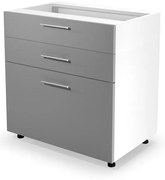 Dolná skrinka Vento D3S-80/82, biela / sivá