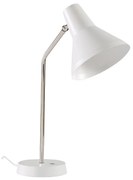 Stolná lampa Carin, biela / chróm