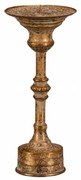 Kovový svietnik na podstavci Candela 23 cm, zlatá, 23 cm