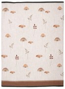 Béžová bavlnená utierka s hubkami Little Forest Jewels - 50*70 cm