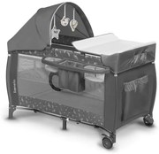 Lionelo - Cestovná postieľka SVEN PLUS šedá