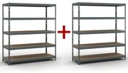 Policový regál 1+1 ZADARMO, 1786x1600x600 mm, nosnosť 350kg