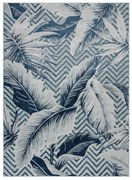 Kusový koberec Botanic 65242 Feathers aqua – na von aj na doma, 78x150, modrá, chodba / predsieň, Dywany Łuszczów
