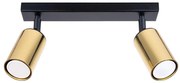 Sollux SL.1383 - Bodové svietidlo WINX 2xGU10/10W/230V čierna/zlatá