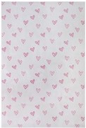 Detský koberec Hanse Home Adventures srdiečka, krémový / ružový