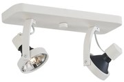 Dizajnový stropný reflektor biely GU10 70mm 2-svetelný nastaviteľný - Vo