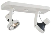 Dizajnový stropný reflektor biely GU10 70mm 2-svetelný nastaviteľný - Vo