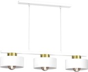 Luster na lanku MARTI 3xE27/15W/230V biela/zlatá