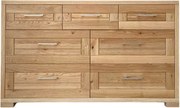 Drevená komoda - bielizník so 7 zásuvkami, 150x50x90 cm