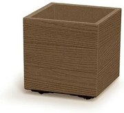 Kvetináč MADERA SQUARE ECO WOOD 38,5 cm, hnedá, L