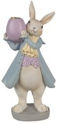 Dekorácia králik držiaci vajíčko ako svietnik - 10*8*20 cm