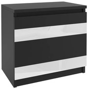 Nočný stolík Belini čierny  MH SN1/0/B/B/W/0
