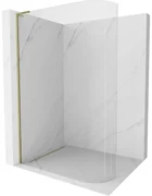 Mexen Kioto L, sprchová zástena Walk-In 80 x 200 cm, 8mm číre sklo, zlatý lesklý profil,800-080-103-50-06