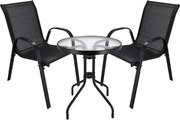JU Sada 2 skladacích stoličiek FIESTA + stolík s priemerom 60 cm