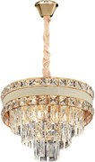 Toolight Toolight, LED krištáľové svietidlo 40cm, 5xE14, G047-CP, zlatá, OSW-08940
