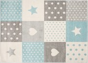 TA Koberec C573A BIELA/TYRKYSOVÁ AZÚROVÁ Rozmer: 80x150 cm