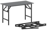 Konferenčný stôl FAST READY, 120x60 cm, čierna podnož, grafit