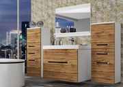 Kúpeľňový nábytok Belini dub wotan + umývadlo + zrkadlo  ROD M 4/0/W/DW/0/ZW