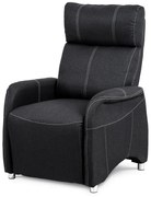 Sivé TV kreslo s mechanickým polohovaním