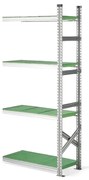 Regál na potraviny TRANSFORM, prídavná sekcia, 1972x900x400 mm, zelený