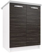 Kuchynská skrinka Belini spodná 60 cm eben kráľovský s pracovnou doskou  TOR SD2-60/0/WT/HK/0/U