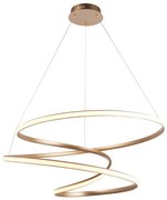 Endon 97639 - LED stmievateľný luster na lanku TWIRL LED/88W/230V 3000K zlatý