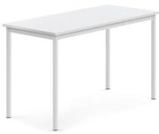 Stôl SONITUS, 1200x600x720 mm, HPL - biela, biela