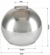 BERGE Sklenená LED stropná lampa 1xE27 - dymová guľa