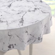 Biante Dekoračný okrúhly obrus PM-064 Sivý mramor Ø 110 cm