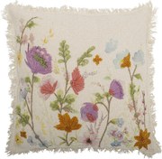 Bloomingville Dekoratívny vankúš s výšivkou Pogni Nature 50 × 50 cm