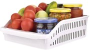 Orion Organizér, košík do chladničky aj police – ADEL plochý, biely, 26 x 30 x 10 cm