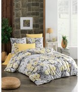 BedTex Bavlnené obliečky Alisa žltá, 140 x 220 cm, 70 x 90 cm