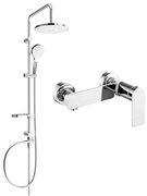 Mexen Erik stenová sprchová súprava s dažďovými tryskami a sprchovou batériou Zero, chrómová - 71140205-00