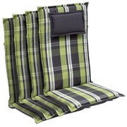 Donau, poduška, čalúnenie na stoličku, vysoké operadlo, záhradná stolička, polyester, 50 x 120 x 6 cm, 4 x poduška
