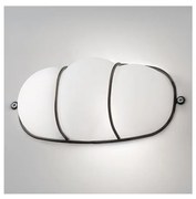 SIRU - Nástenné svietidlo CAGE 1xGX53/10W/230V 22 cm čierna/biela benátske sklo