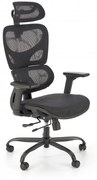 Kancelárska ergonomická stolička GOTARD — sieťovina, čierna