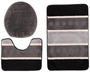 Sada kúpeľňových koberčekov MULTI C5016 sivý, čierny, grécky