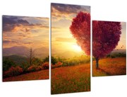 Obraz stromu v tvare srdca (90x60 cm)