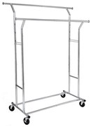 Mobilný stojanový vešiak LINEA strieborný