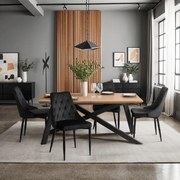 PROXIMA.store - Čalúnená jedálenská stolička CORK FARBA: čierna