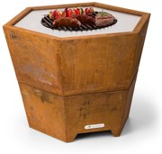 Hekla 2 v 1, ohnisko, Ø 60 cm, odolné voči vode a mrazu, grilovacia doska, grilovací rošt