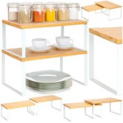 Sada 2 ks kuchyňských polic GINGER bílá/hnědá