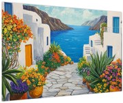 Obraz - Grécka ulička (90x60 cm)